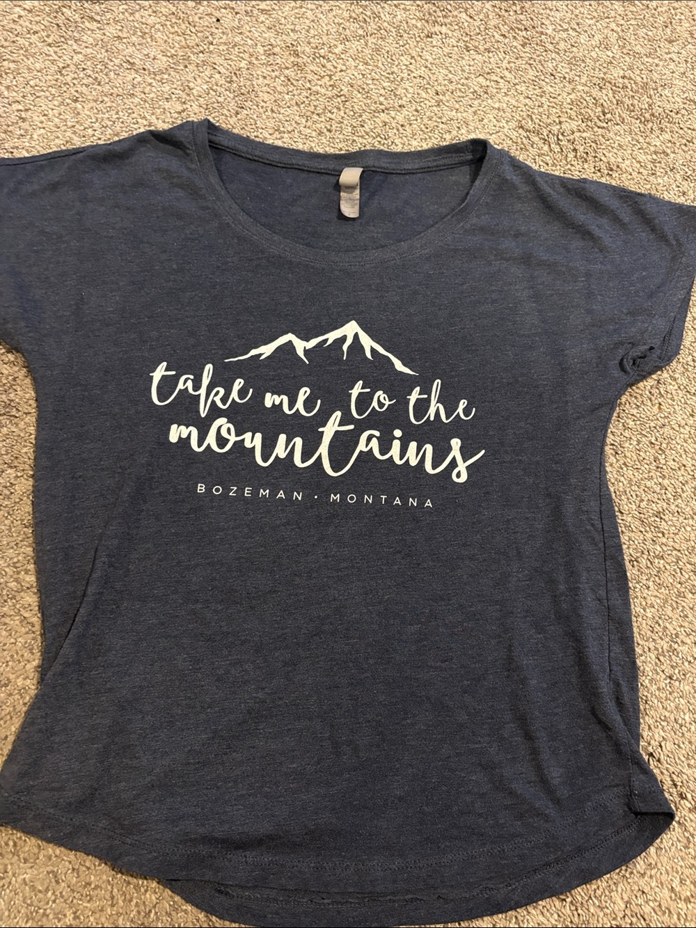 Next Level Apparel Navy 'Take Me to the Mountains' Graphic Tee